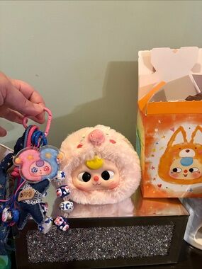 Baby Three Blind Box- Pink Fluffy Pig Character includes keychain